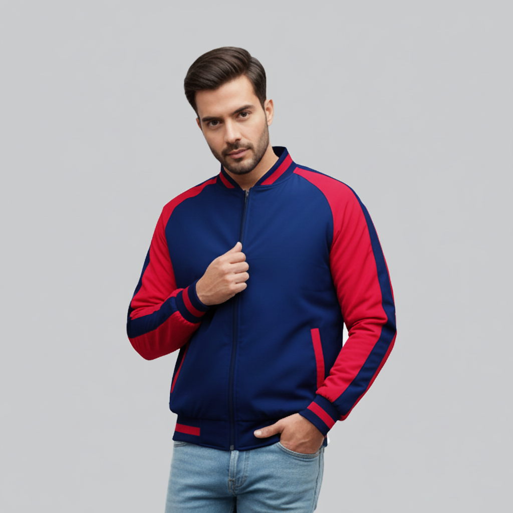 Men’s Navy & Red Bomber Jacket