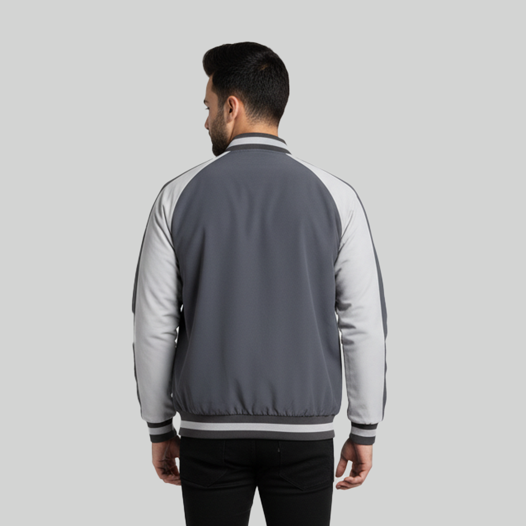 Men’s  Light grey & charcoalBomber Jacket