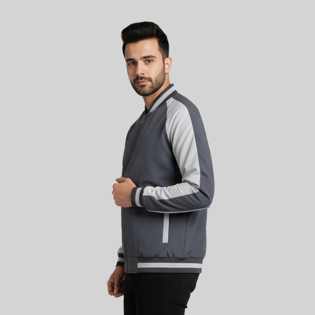 Men’s  Light grey & charcoalBomber Jacket