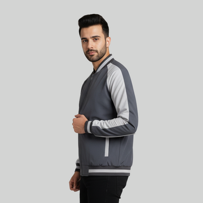 Men’s  Light grey & charcoalBomber Jacket