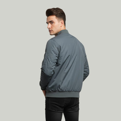 Mens grey color bomber jacket