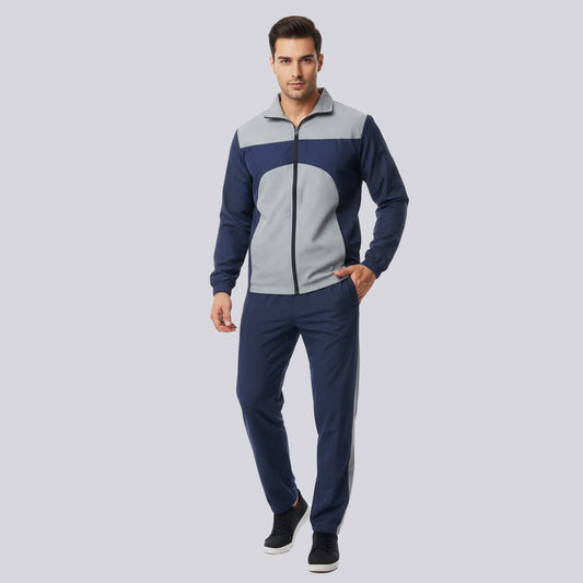 men's tracksuit in navy and grey