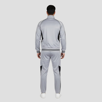 grey and black training tracksuit