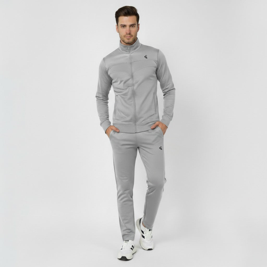 light grey tracksuit