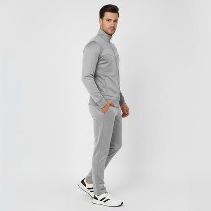 light grey slim-fit Petron tracksuit