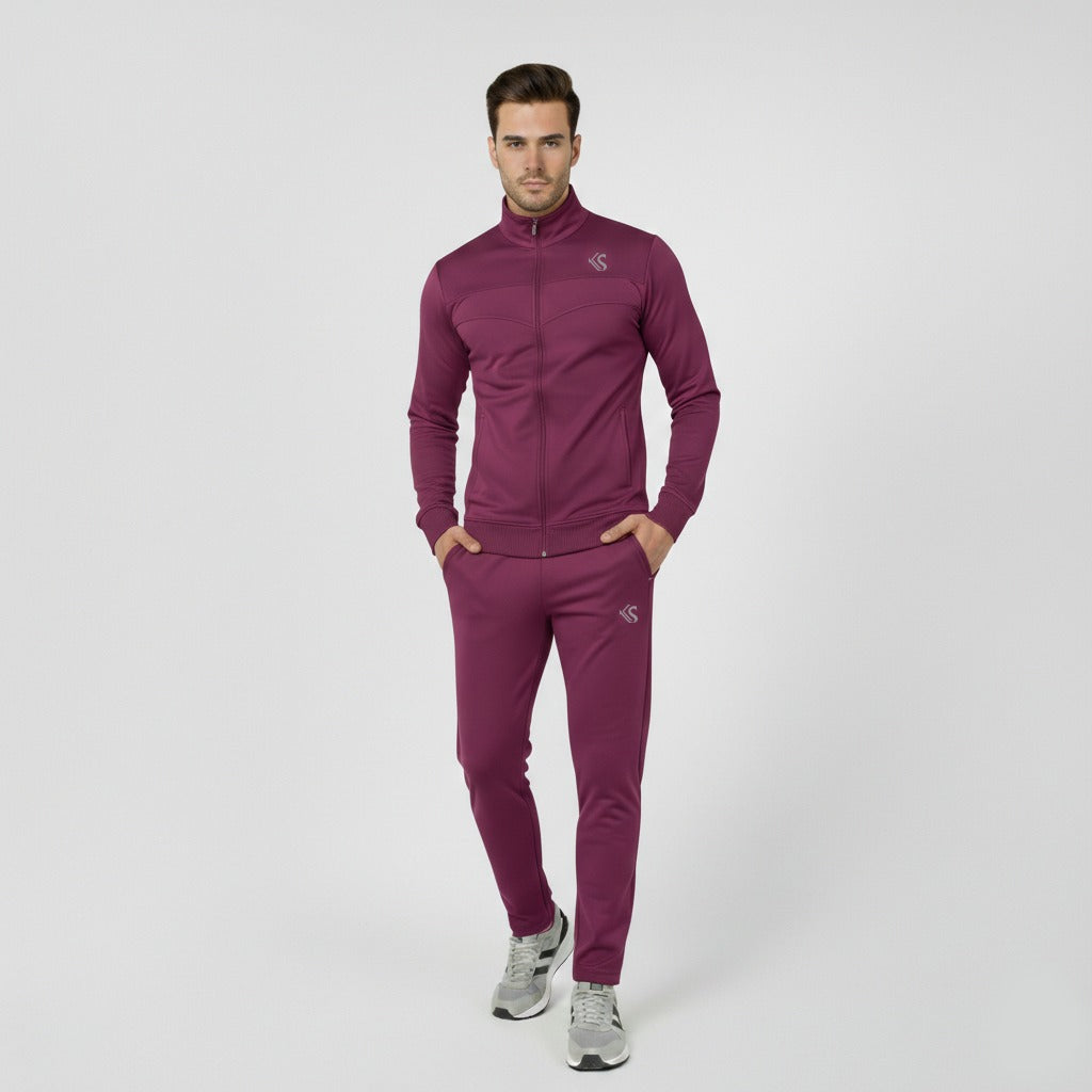 maroon tracksuit