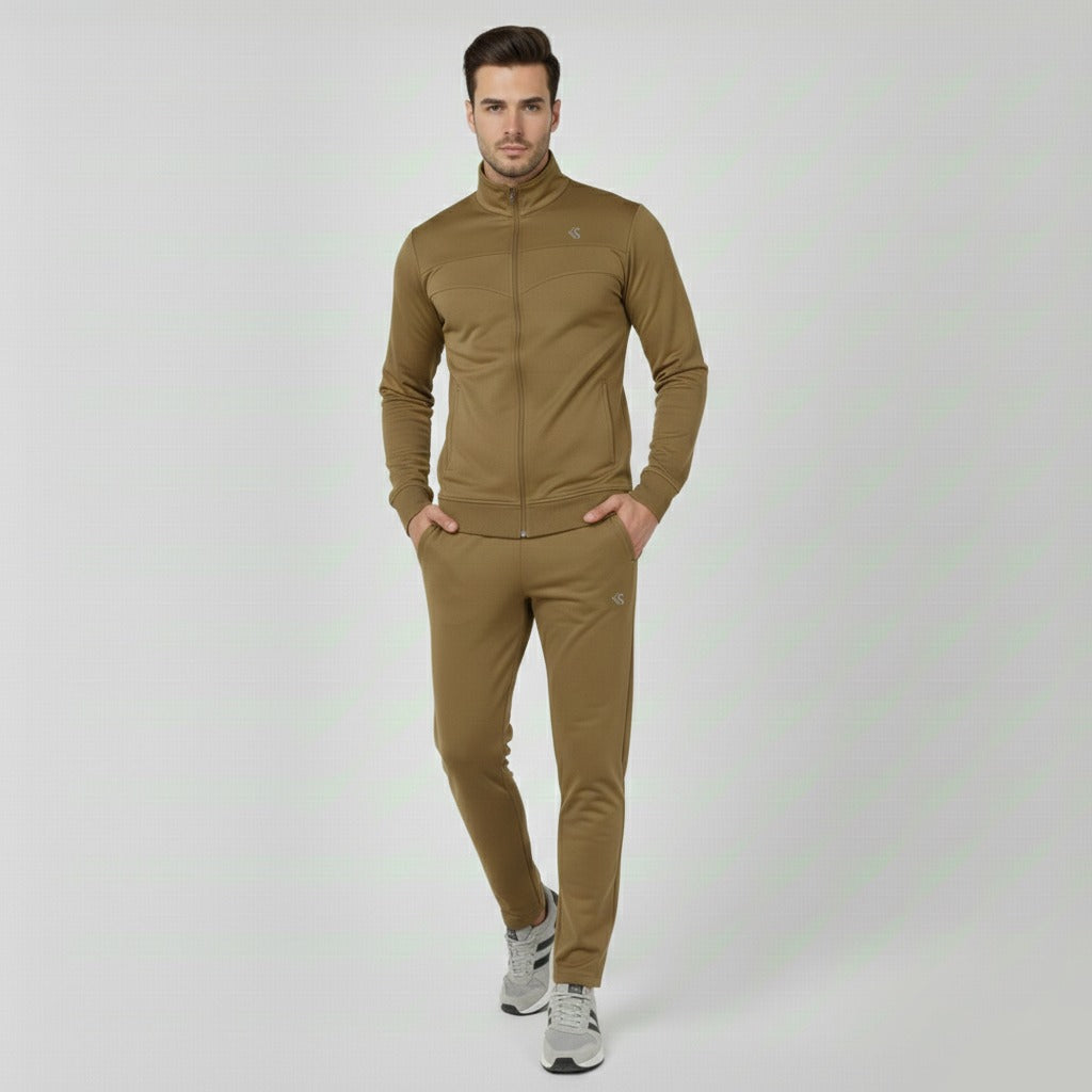 Premium bronze slim-fit Petron tracksuit