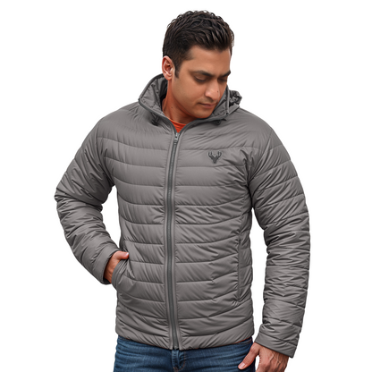 Men's grey puffer jacket