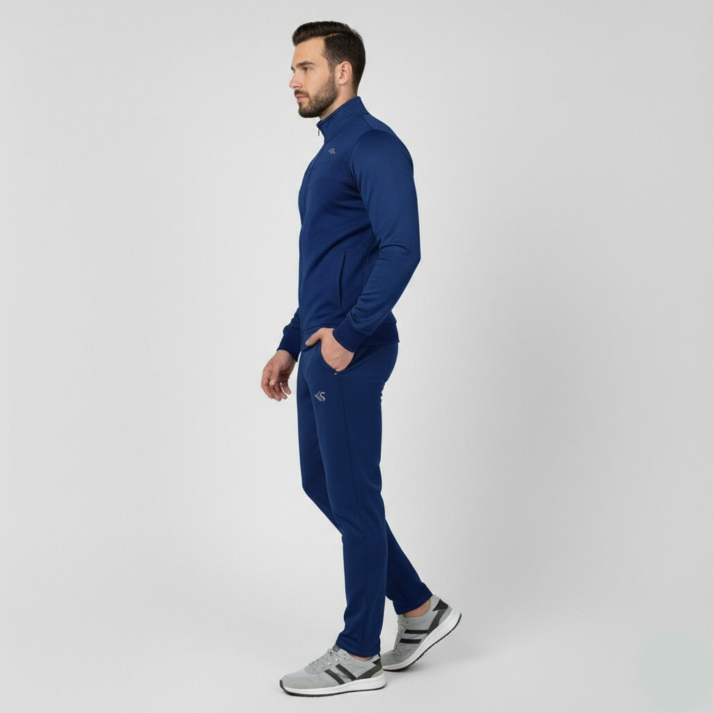 mens navy blue tracksuit