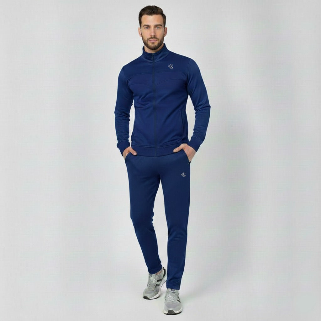 Khambra Premium navy blue slim-fit Petron tracksuit