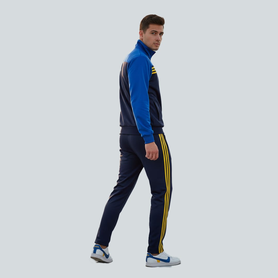 navy blue training tracksuit