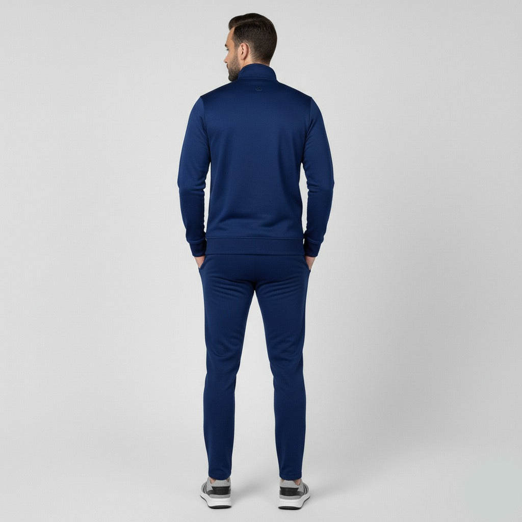 Khambra navy blue scuba fabric tracksuit