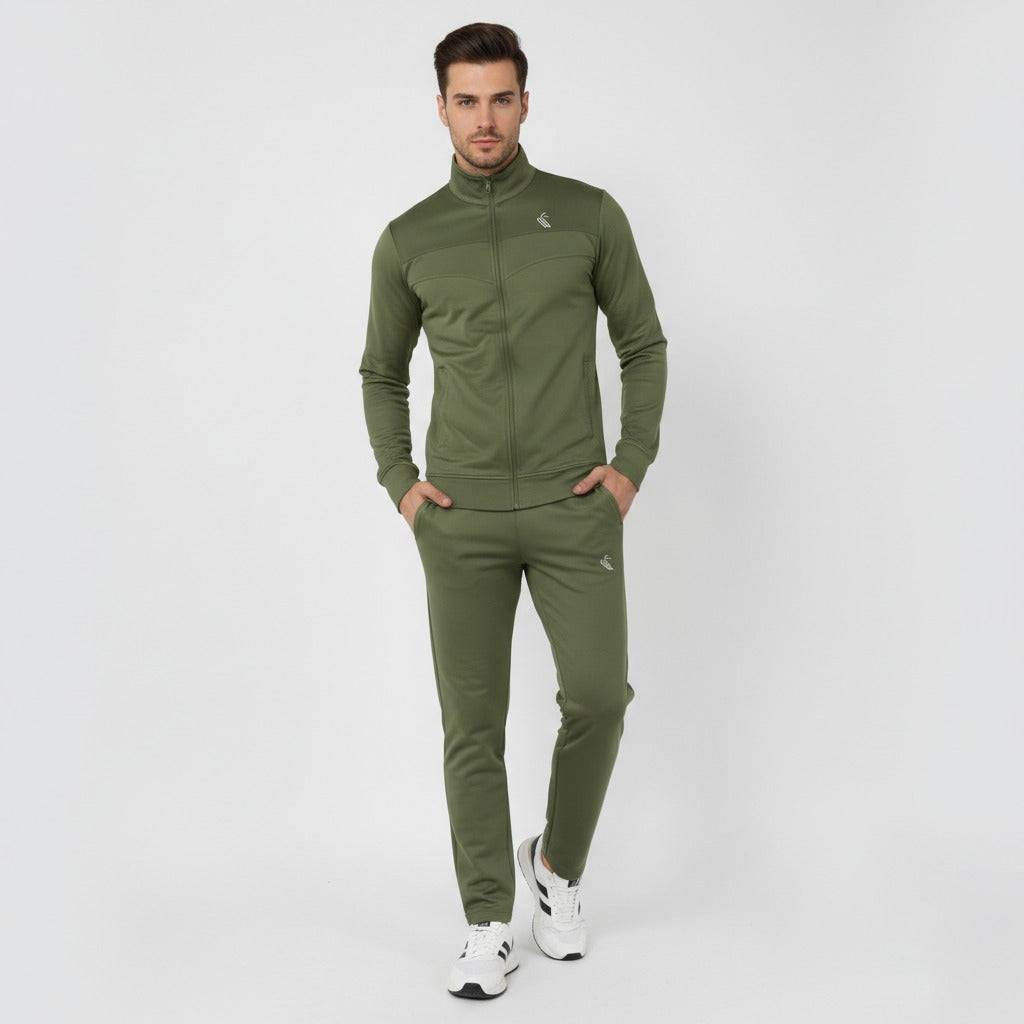 mens olive green tracksuit