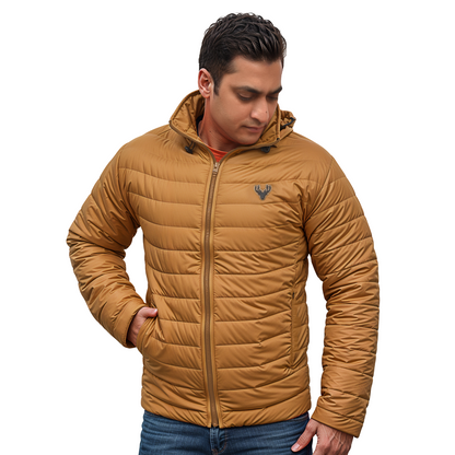 Mustard yellow puffer jacket for men Pakistan
