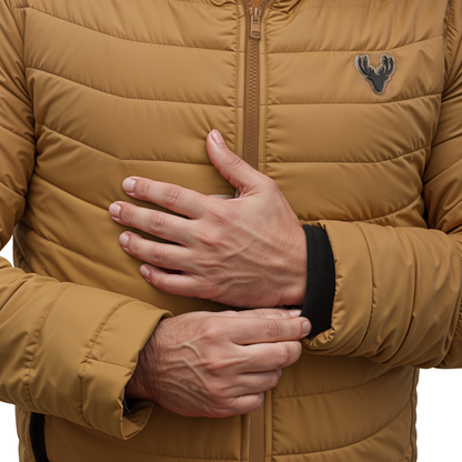 mustard yellow puffer jacket urban