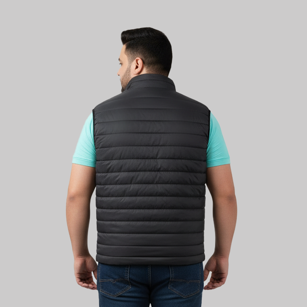khambra sports Men's Black Puffer Gilet Jacket