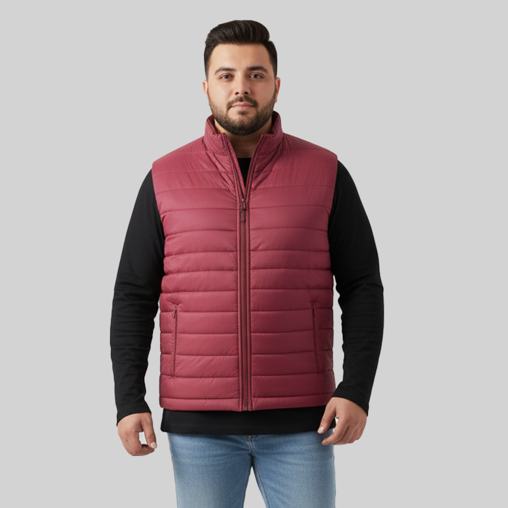 Men's Grey Puffer sleeeveless Jacket