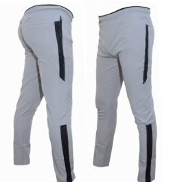 Gray Running & Gym Dry Fit 100% Polyester Narrow Sports Pant Mens Training Trouser