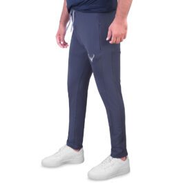 Khambra  Mens Gray Running & Gym Dry Fit Narrow Sports Training Trouser