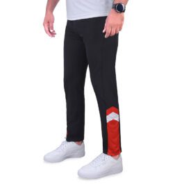 Khambra  Mens Black Running & Gym Dry Fit Narrow Sports Training Trouser