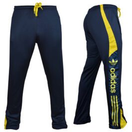 Mens Navy Running & Gym Dry Fit 100% Polyester Narrow Sports Pant Mens Training Trouser