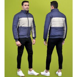 Mens Puffer Jacket Navy & Gray Available At Khambra Sports