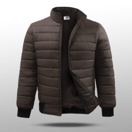 Mens Puffer Jacket Waterproof Fabric In Slim Fit Style