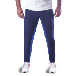 Stripe Regular Fit Mens Trousers-Navy