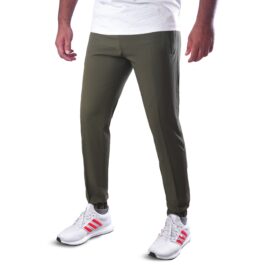 Elastic cuff Mens Trouser-Olive green