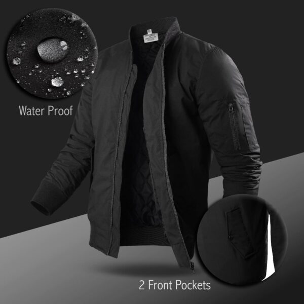 Enjoybuy Mens Bomber Jacket Casual Zip Up Lightweight Varsity Slim Fit Windbreaker Softshell Spring Sportswear Jackets Coat